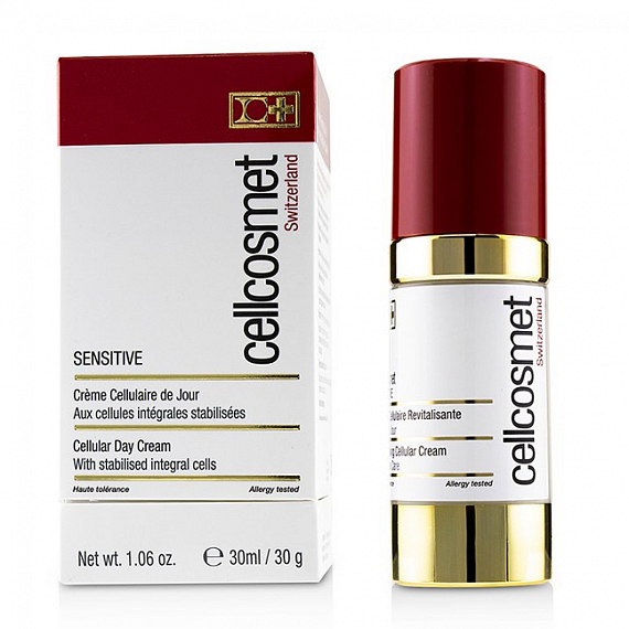 Cellcosmet Sensitive Cellular Day Cream Treatment Дневной клеточный крем для чувствительной кожи(с вакуумной помпой), 30 мл