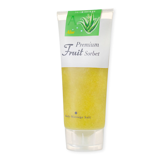 ENHEL FRUITS MASSACE SALT ALOE Скраб–щербет для тела с солью Тихого океана и алоэ, 500 гр