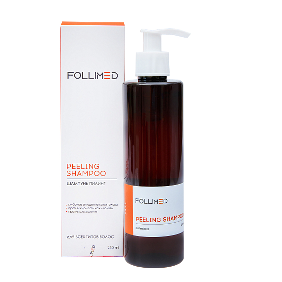 Follimed Peeling shampoo Шампунь пилинг для всех типов волос, 250 мл