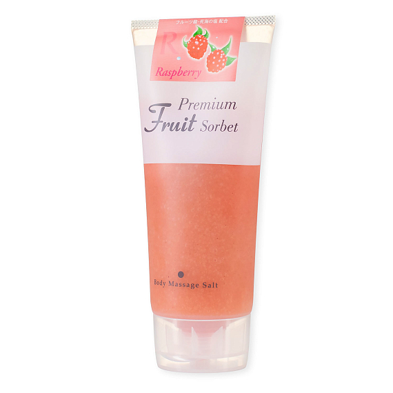 ENHEL FRUITS MASSAGE SALT RASBERRY Скраб-щербет для тела с солью Тихого океана и малиной, 500 гр